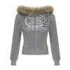Y2K Fur Hooded Sweatshirt