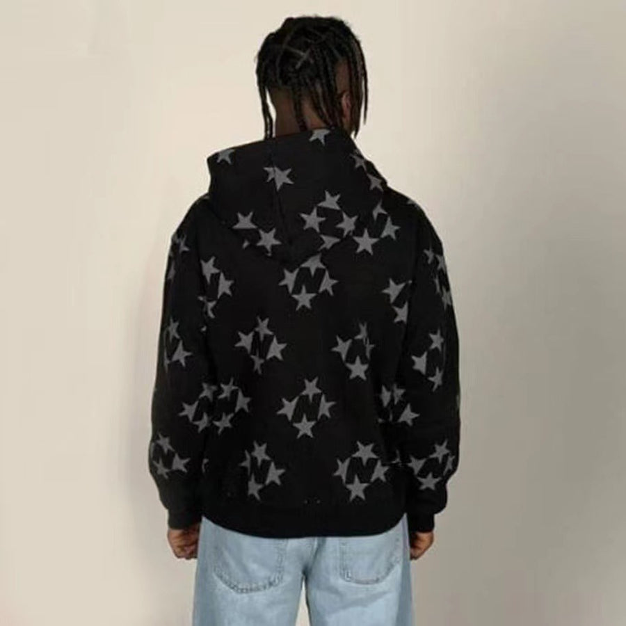 Stars Zip Hooded Sweatshirt