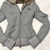Hooded Sweater Y2K Fur Collar