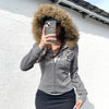Y2K Fur Hooded Sweatshirt