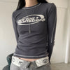 Retro Printed Long Sleeved Tee