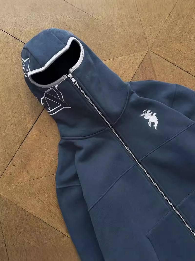 Half-Face Y2K Hoodie