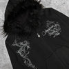 Punk Printed Fur Hoodie