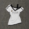 Hot Girl V-Ausschnitt-T-Shirt