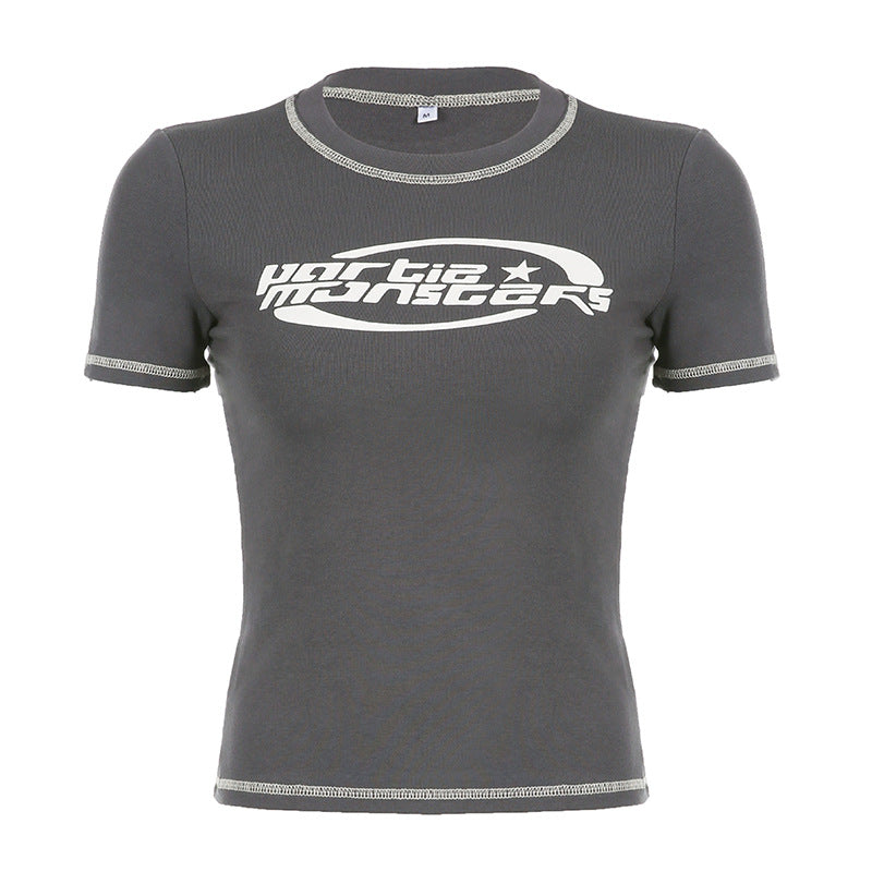 Retro Printed Short Sleeved Tee