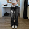 Low-rise Heart-print Jeans