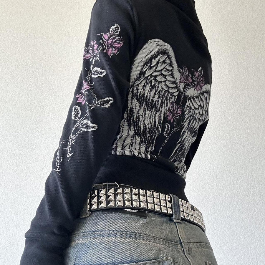 Wing Reißverschluss-Kapuzenpullover