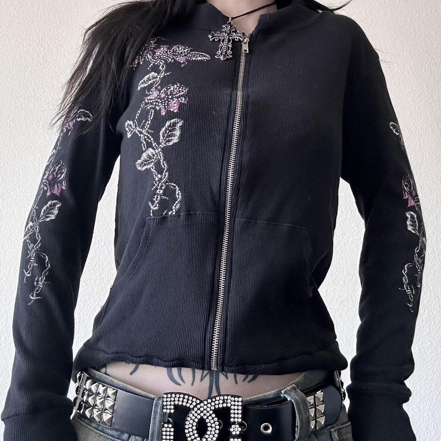 Wing Reißverschluss-Kapuzenpullover