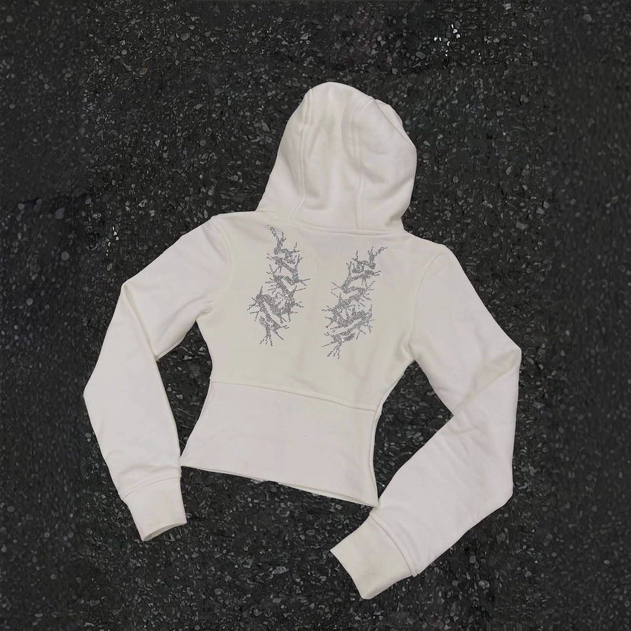 Y2K Harajuku Gerade Kapuzenjacke