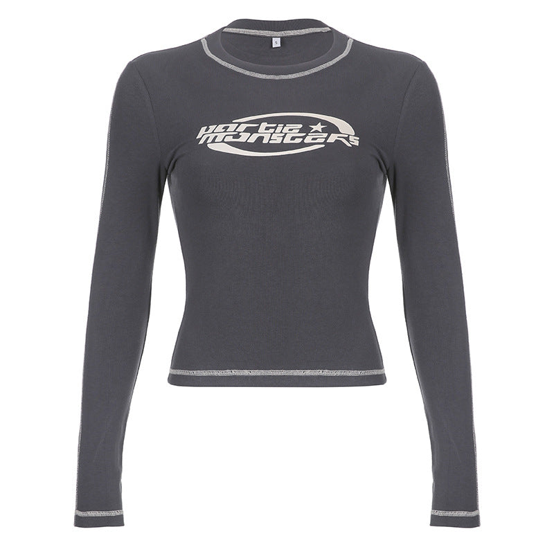 Retro Printed Long Sleeved Tee