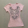 Y2K Graphic V-neck Slim Tee