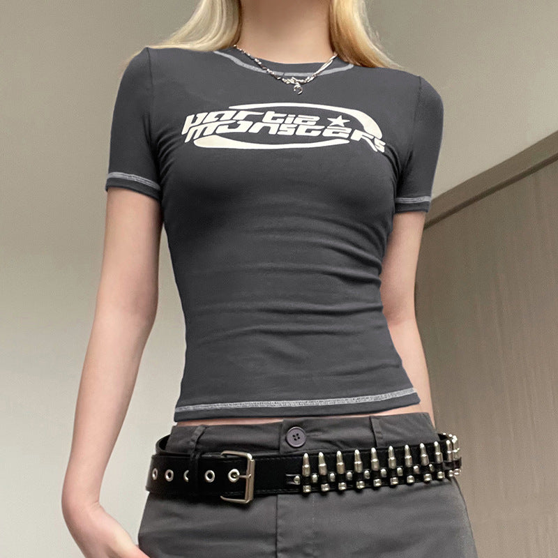 Retro Printed Short Sleeved Tee
