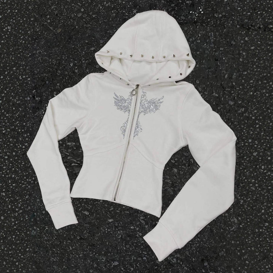 Y2K Harajuku Gerade Kapuzenjacke