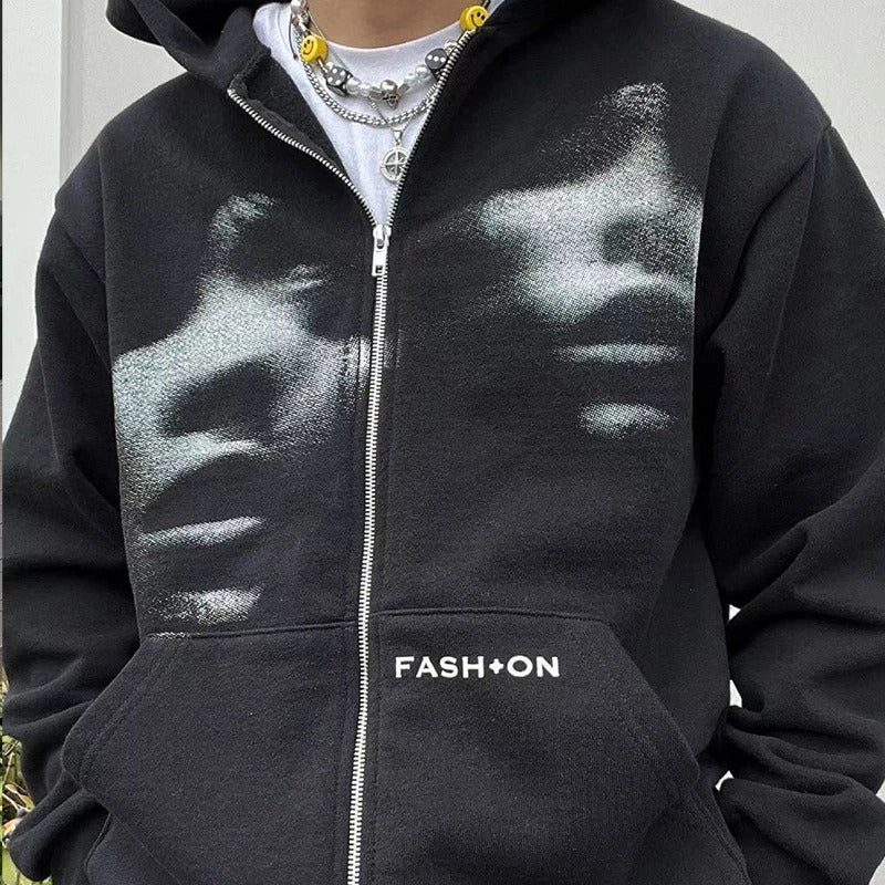 Y2K Zip Hoodie Fashion