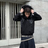 Punk Printed Fur Hoodie