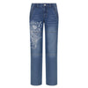 Low-rise Heart-print Jeans