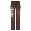 Low-rise Heart-print Jeans