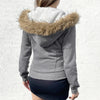 Y2K Fur Hooded Sweatshirt