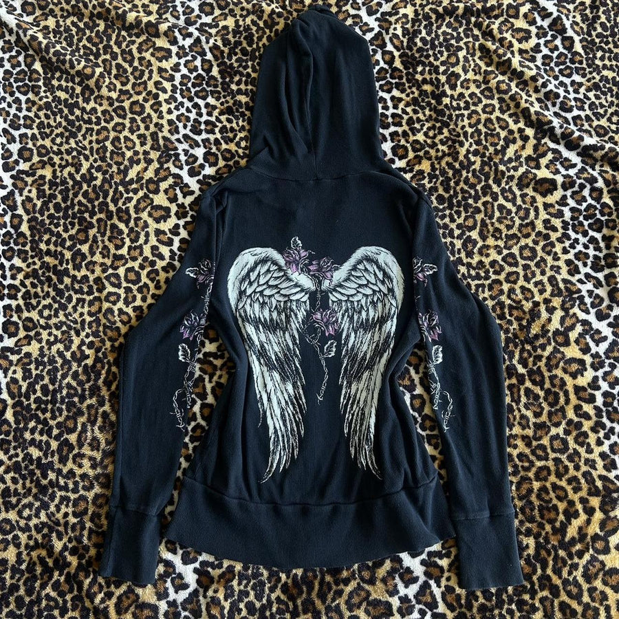 Wing Reißverschluss-Kapuzenpullover