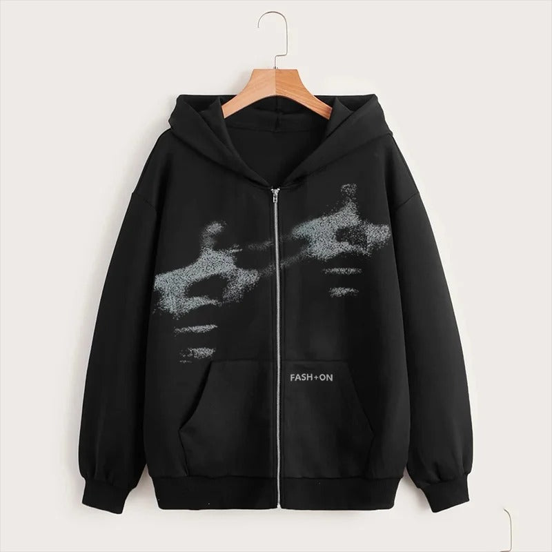 Y2K Zip Hoodie Fashion