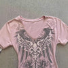 Y2K Graphic V-neck Slim Tee