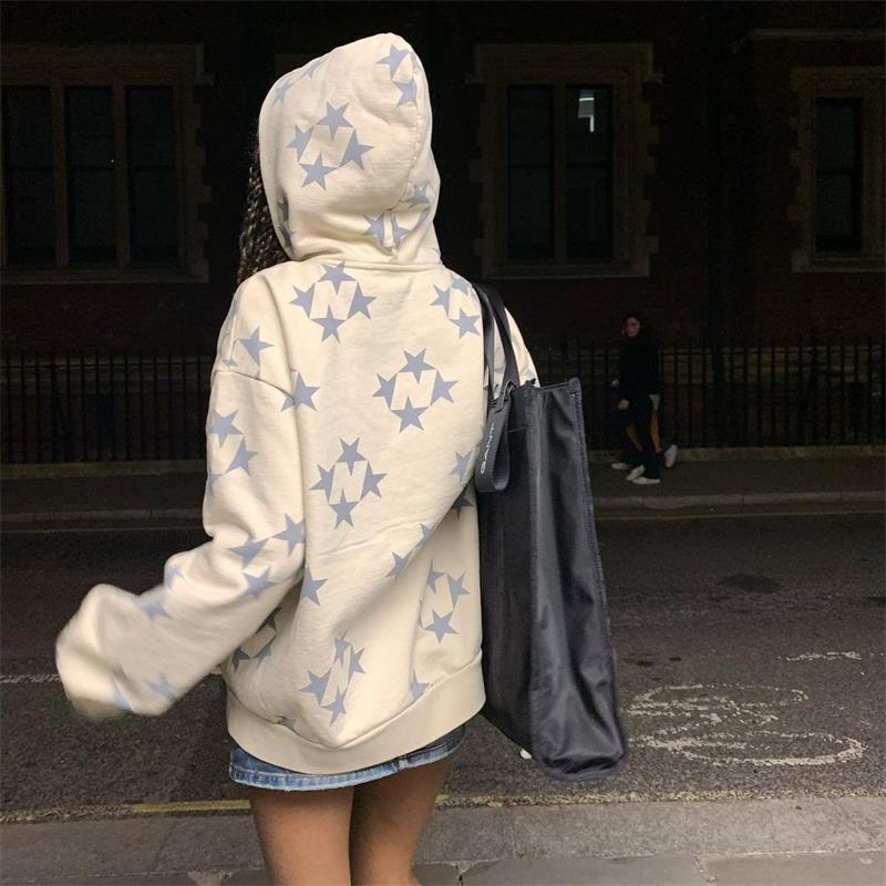 Stars Zip Hooded Sweatshirt