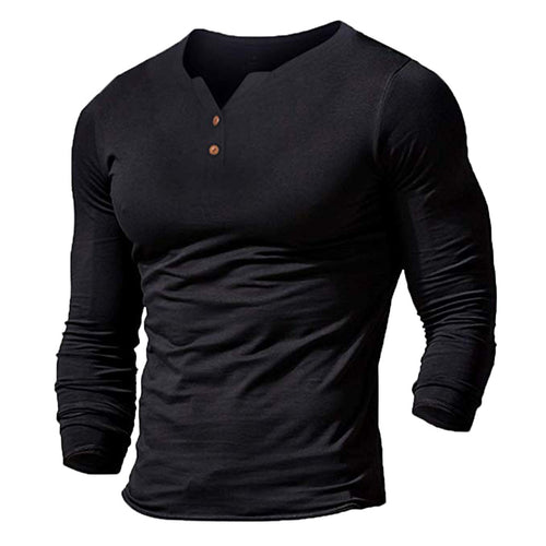 Slim Fit V-Neck Long-sleeved Tee